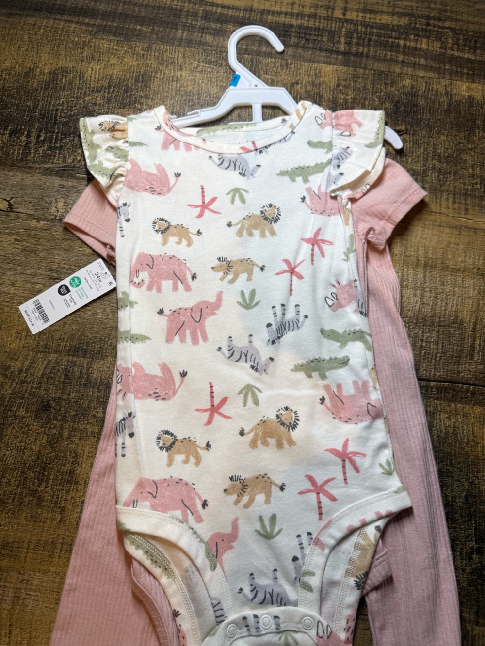 Carter's Pink Safari Animal Print Toddler Set